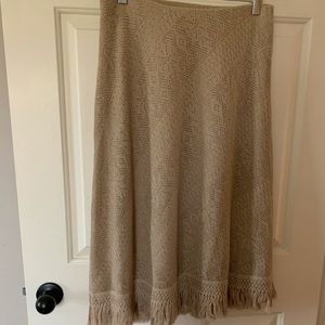 Tan sweater skirt
